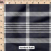 Ruler Scale for Dark Navy Plaid Stripes by Hip Kid Designs