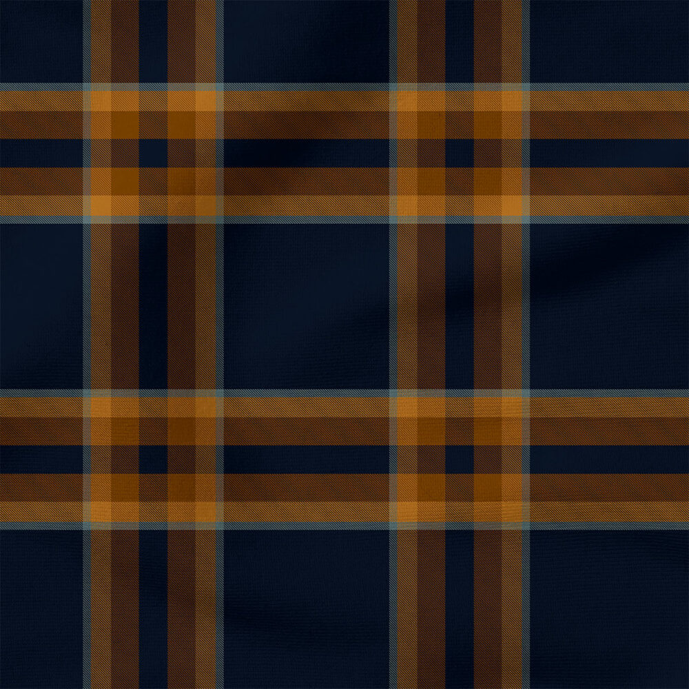 Navy and Caramel Plaid | Seasonal Fabric Design | Hip Kid Designs