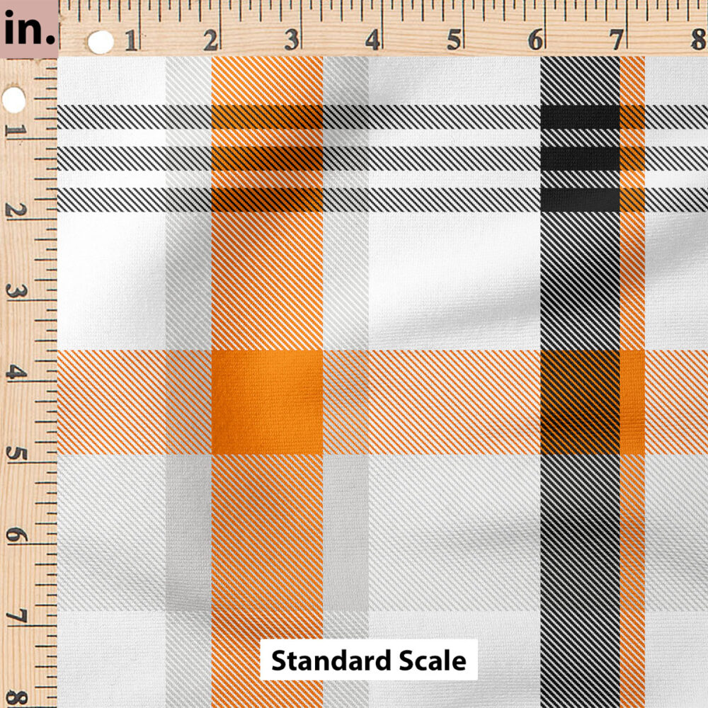 Ruler Scale for Orange and Black Halloween Plaid by Hip Kid Designs