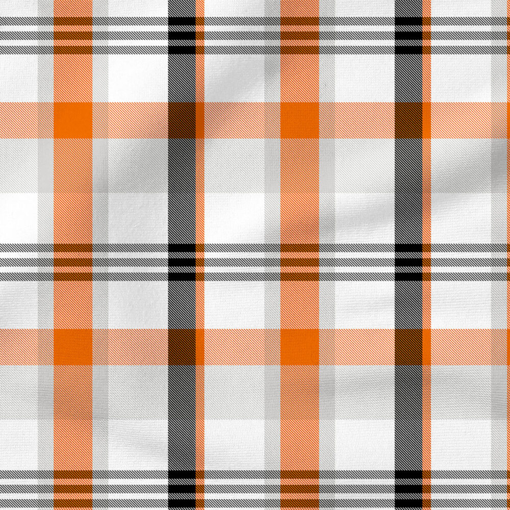 Orange and Black Halloween Plaid | Seasonal Fabric Design | Hip Kid Designs