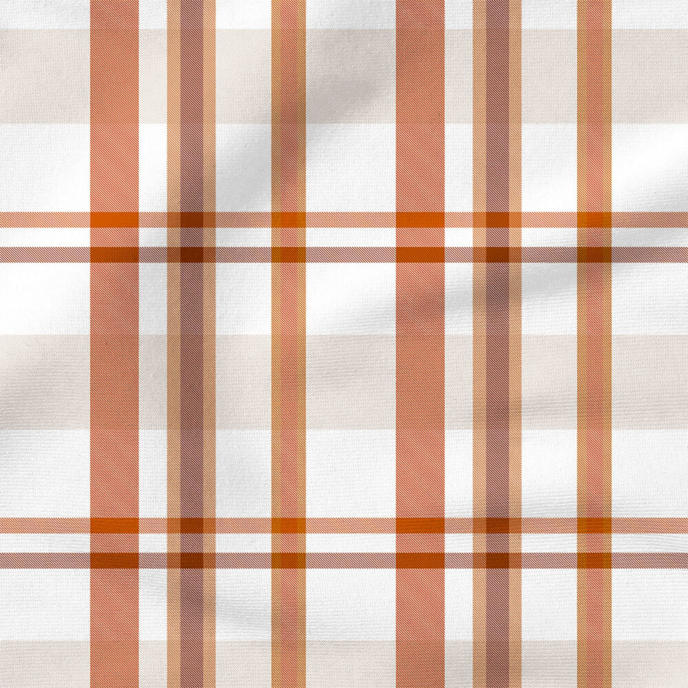 Pumpkin and Ginger Plaid | Seasonal Fabric Design | Hip Kid Designs