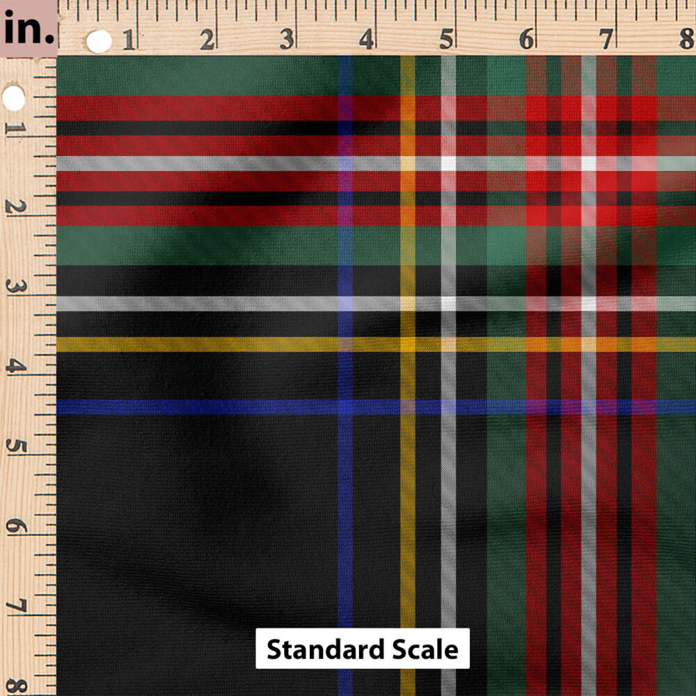 Ruler Scale for Scottish Tartan Christmas Plaid by Hip Kid Designs