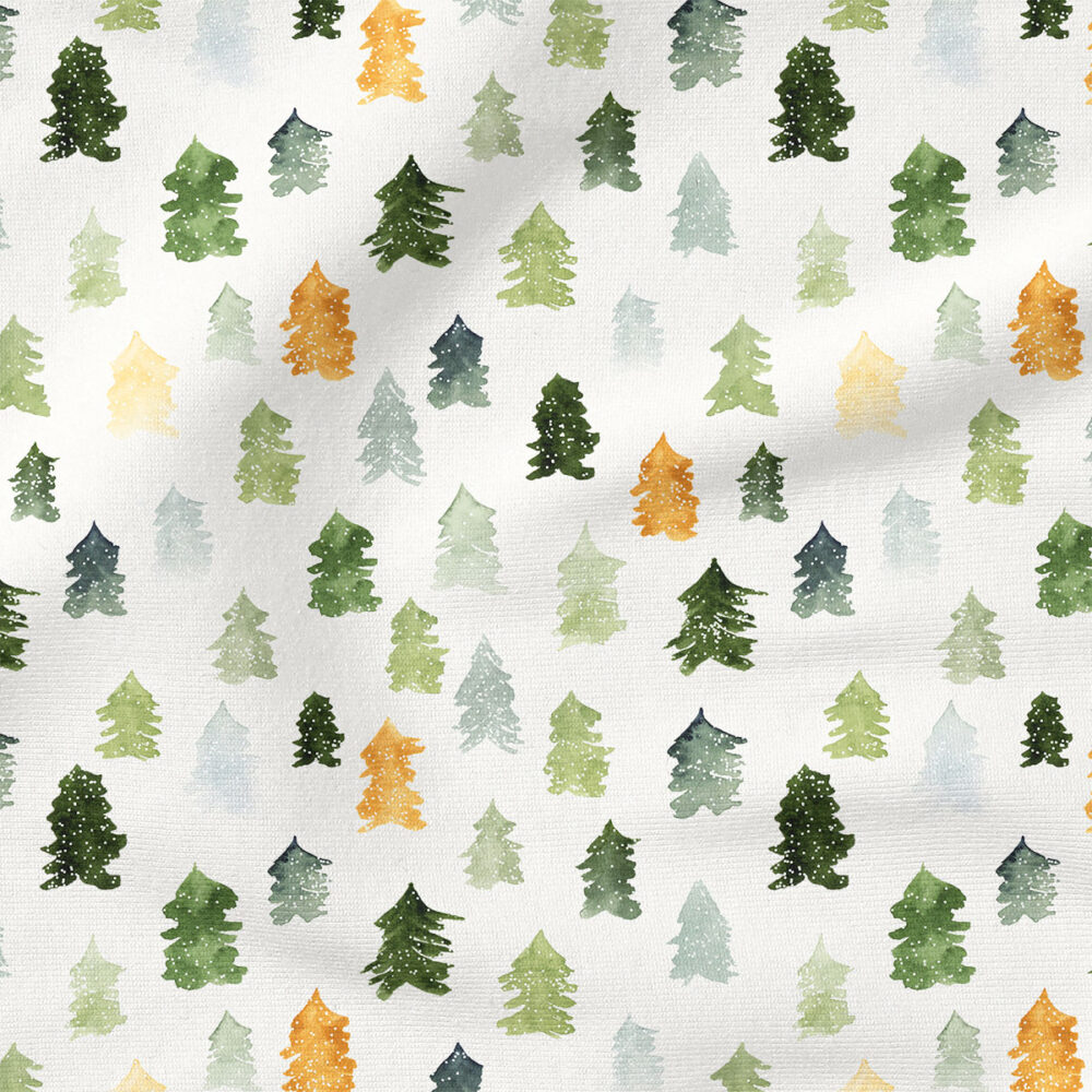 Pine Trees | Winter Fabric Design | Hip Kid Designs