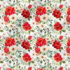 Retro Christmas Floral | Botanical Fabric Design | Hip Kid Designs