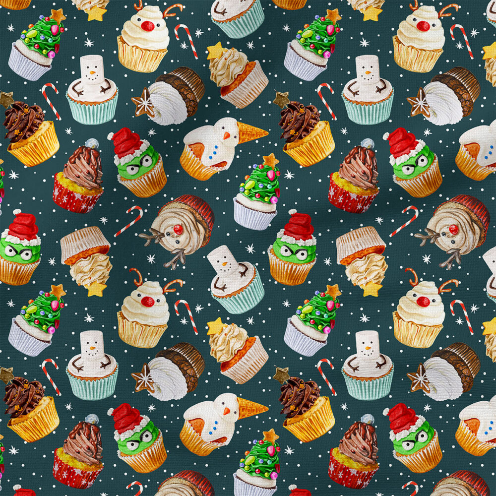 Cupcakes (Dark Green) | Christmas