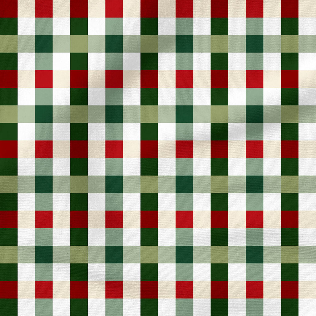 Farmhouse Buffalo Plaid | Christmas Fabric Design | Hip Kid Designs