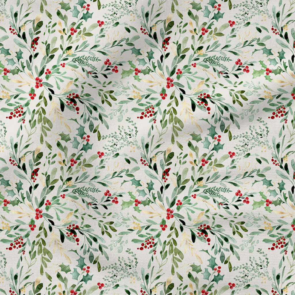 Mistletoe Floral (Swirl) | Christmas