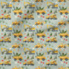 Santa's Little Builders (Sage Gray) | Christmas Fabric Design | Hip Kid Designs