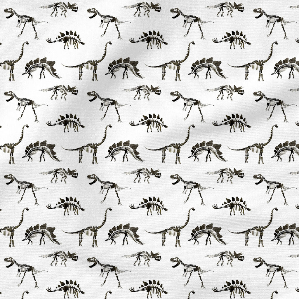 Dinosaur Fossil Skeletons | Animals Fabric Design | Hip Kid Designs