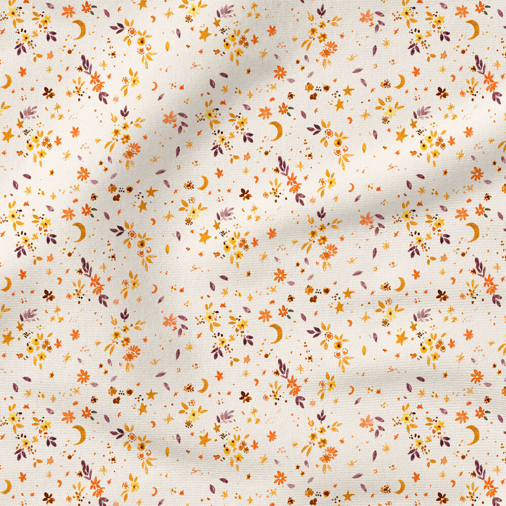 Harvest Moon Ditsy | Autumn Fabric Design | Crystal Walen