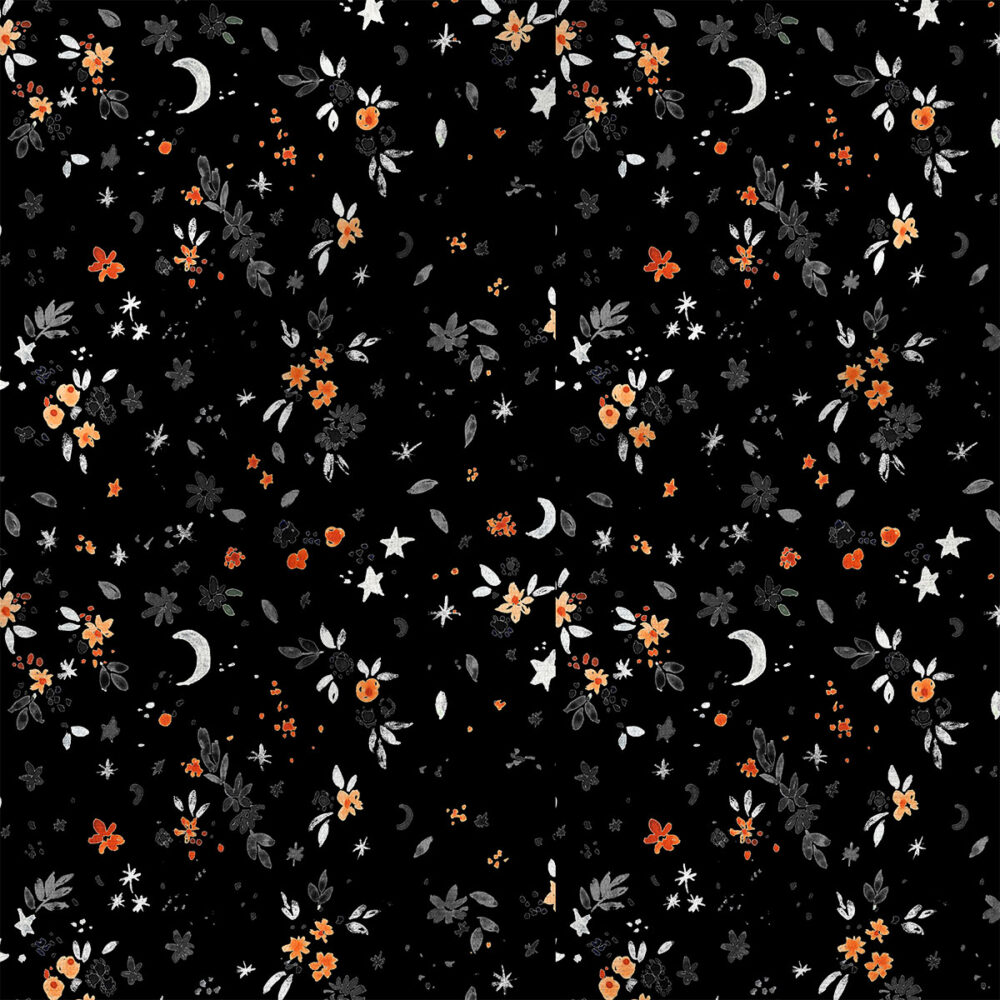 Harvest Moon Ditsy (Black) | Autumn