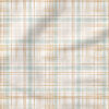 Block Painted Tartan (Gold Gray Blue) | Stripes and Shapes Fabric Design | Crystal Walen