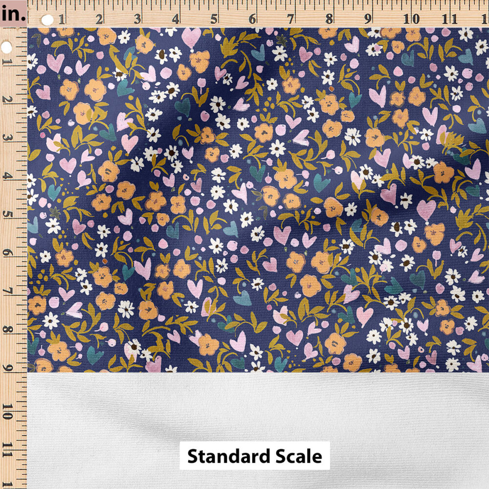 Ruler Scale for Ditzy Heart Garden (Dark Blue) by Crystal Walen