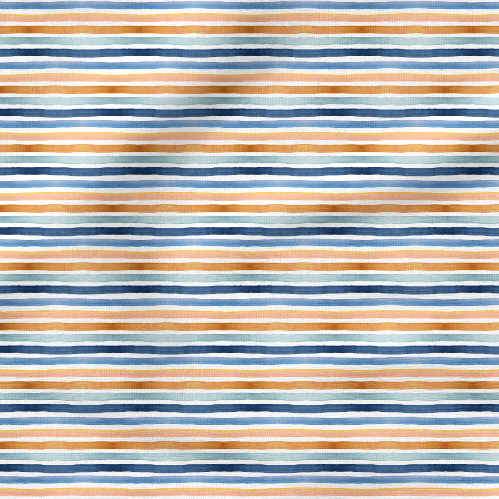 Ombre Stripe (Blues) | Stripes and Shapes Fabric Design | Crystal Walen