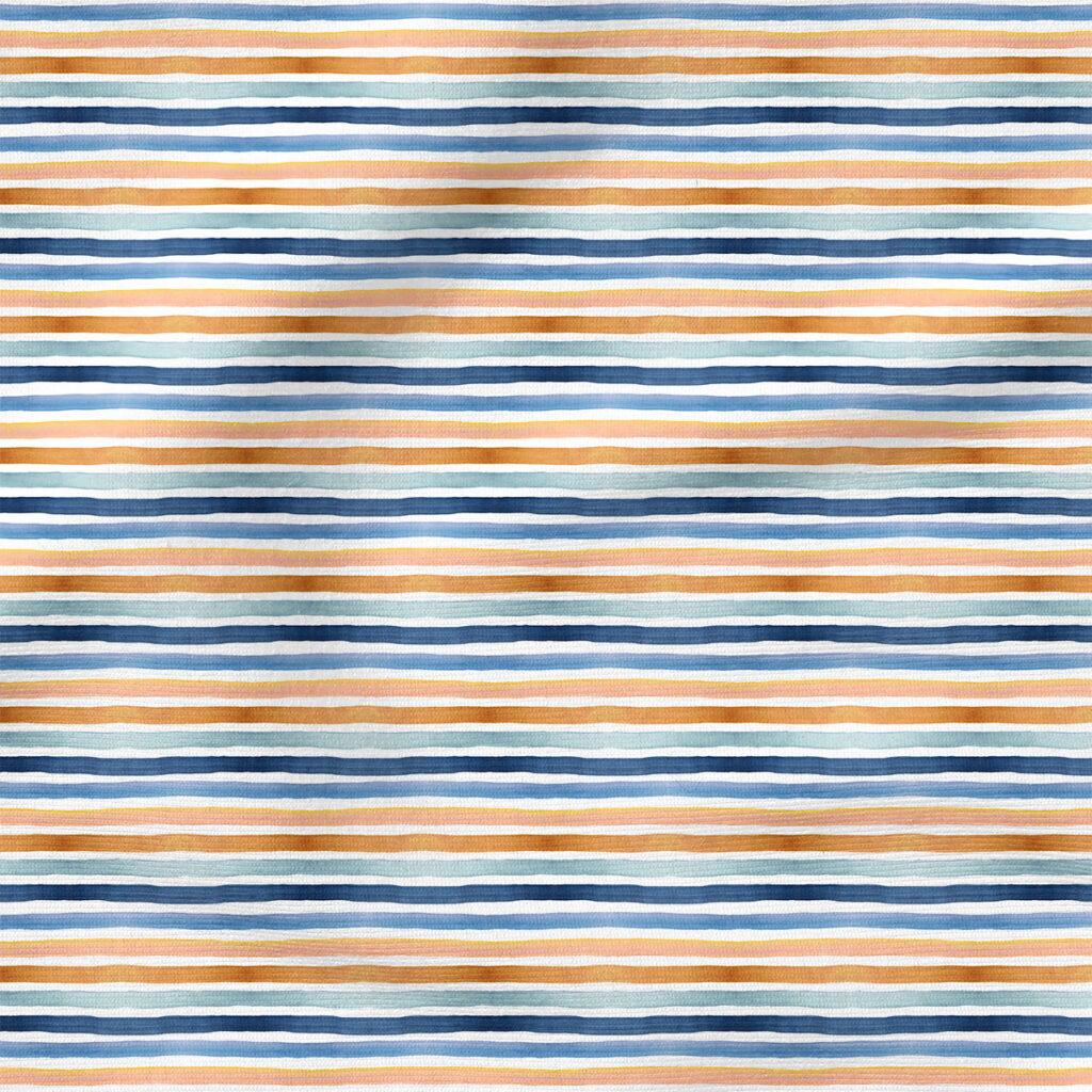 Ombre Stripe (Blues) | Stripes and Shapes Fabric Design | Crystal Walen