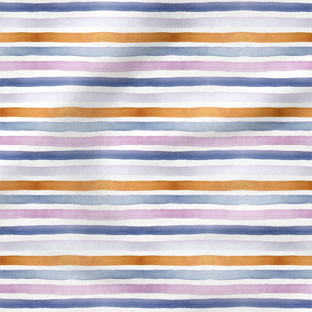 Ombre Stripe (Lavender) | Stripes and Shapes Fabric Design | Crystal Walen