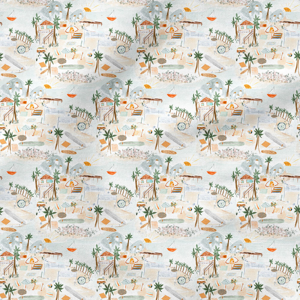 SoCal Beach Scenery | Children Fabric Design | Crystal Walen