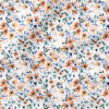 Tango Floral (Blue Gold) | Botanical Fabric Design | Crystal Walen