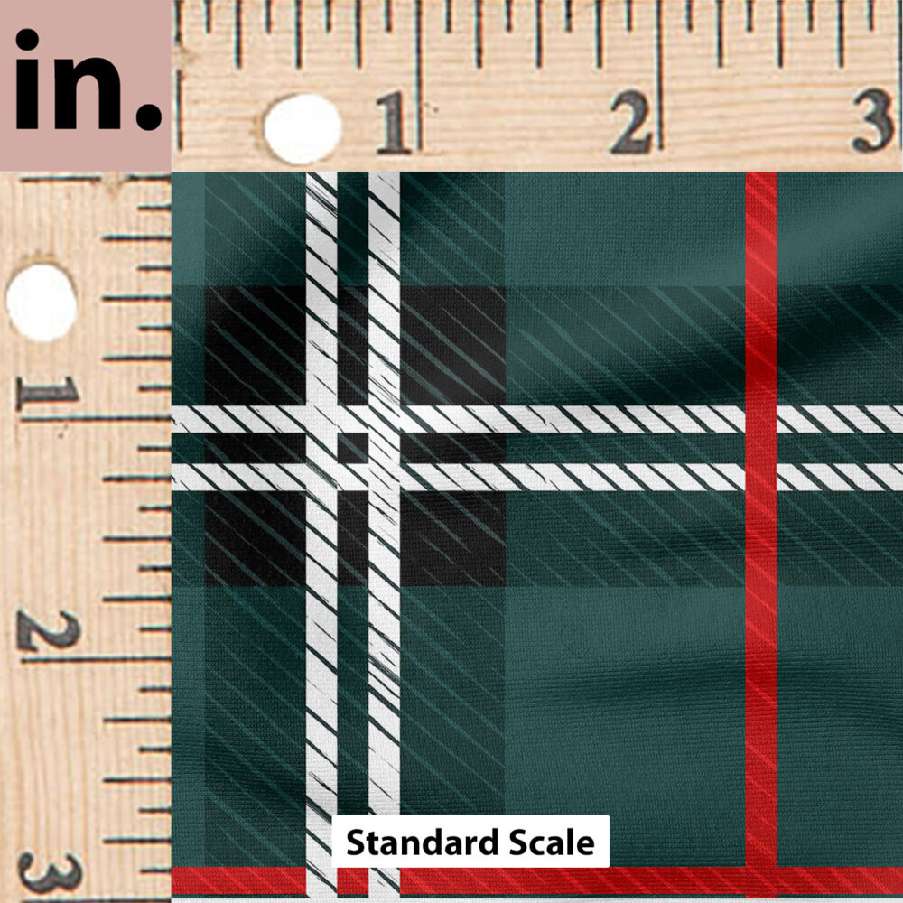 Ruler Scale for Ashton Tartan (Evergreen Red) by Crystal Walen