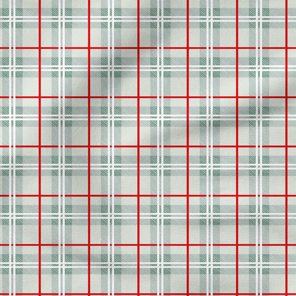 Ashton Tartan (Mint Red) |  Fabric Design | Crystal Walen