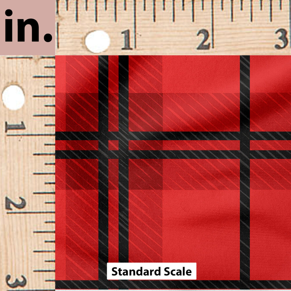 Ruler Scale for Ashton Tartan (Red Black) by Crystal Walen