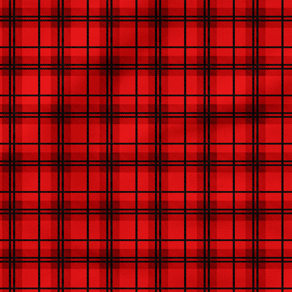 Ashton Tartan (Red Black) |  Fabric Design | Crystal Walen