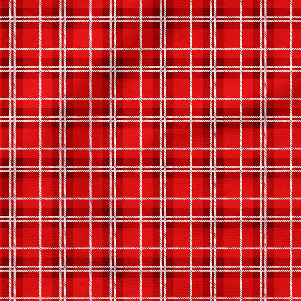 Ashton Tartan (Red White) |  Fabric Design | Crystal Walen