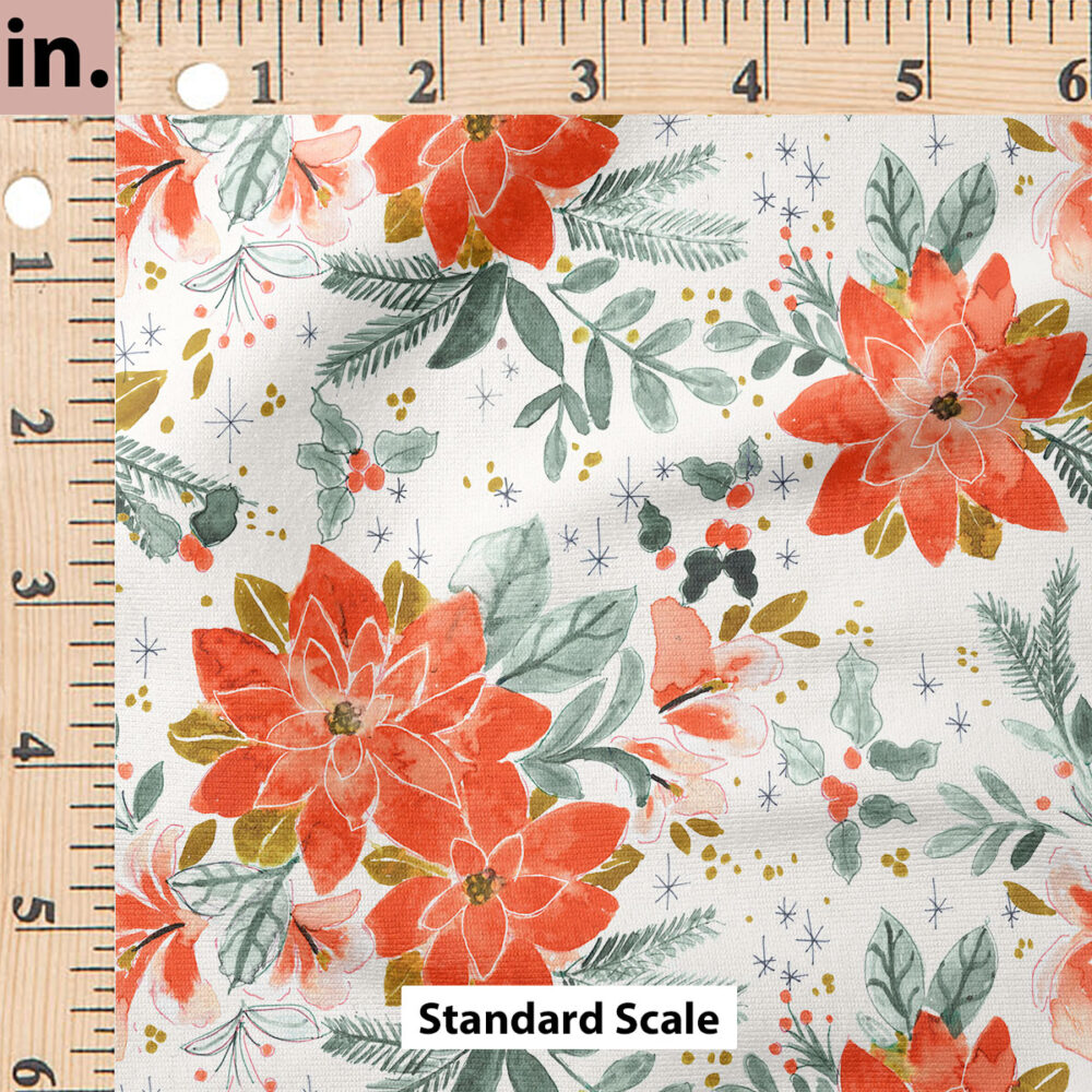 Ruler Scale for Poinsettia Splendor (White) by Crystal Walen