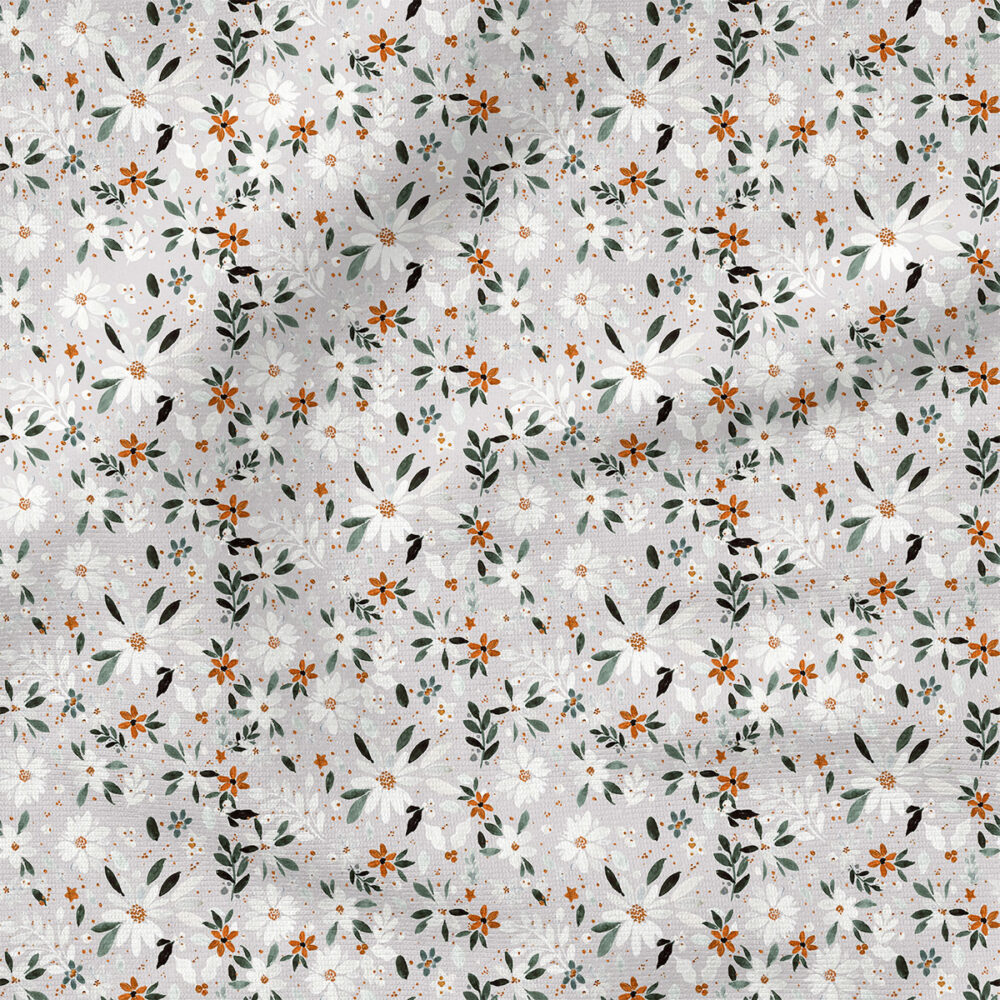 Winter Floral (Gray) | Winter Fabric Design | Crystal Walen