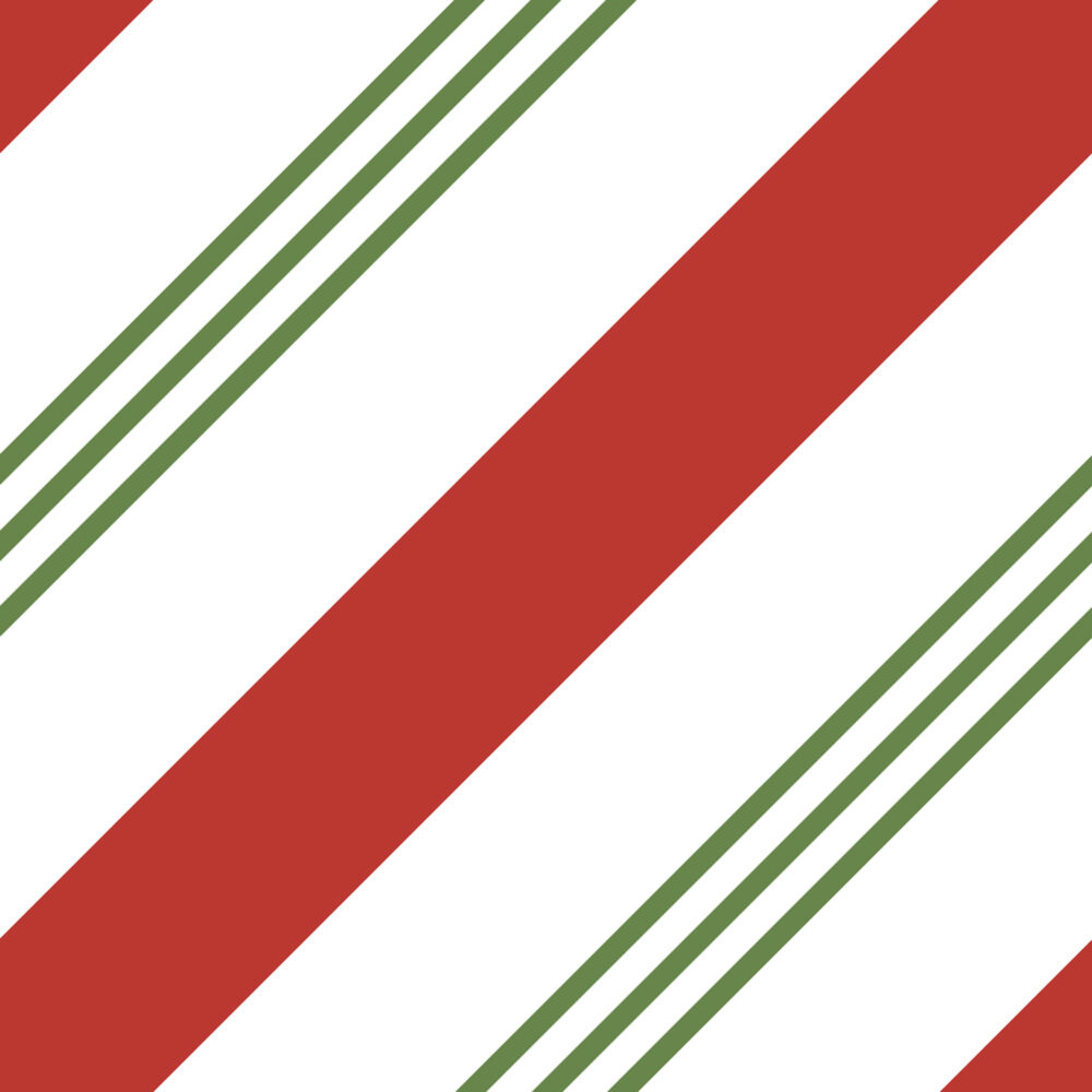 Candy Cane Stipe (Red/Green) | Stripes and Shapes