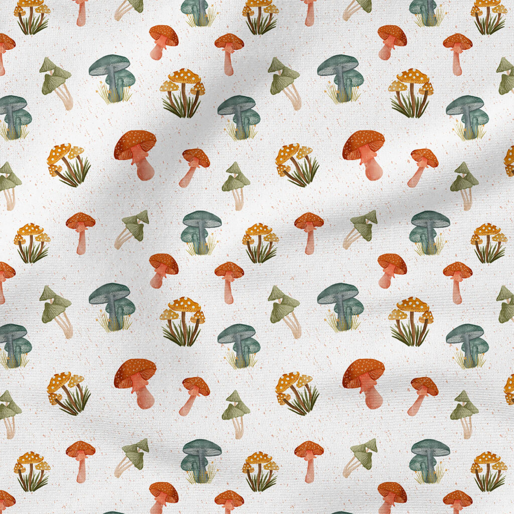 Mushrooms (Cloud) | Children Fabric Design | Blue Dahlia Studio