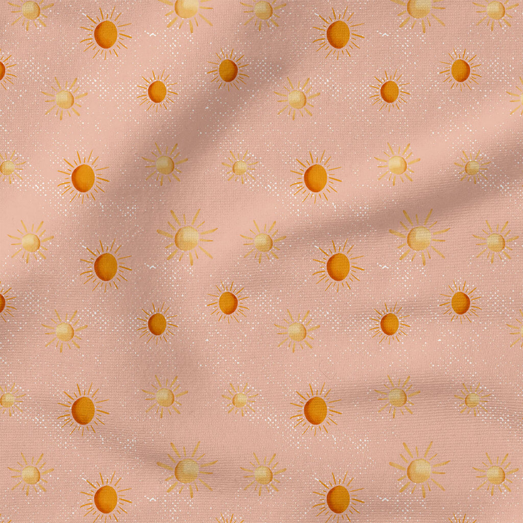 Sunbursts (Peony) | Children Fabric Design | Blue Dahlia Studio