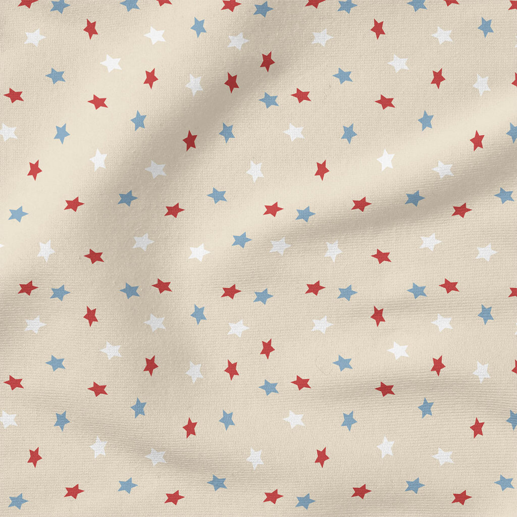 Liberty Stars (Sand) | Holiday Fabric Design | Blue Dahlia Studio