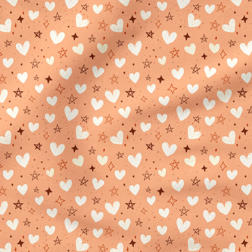 Hearts And stars (Peach) | Holiday