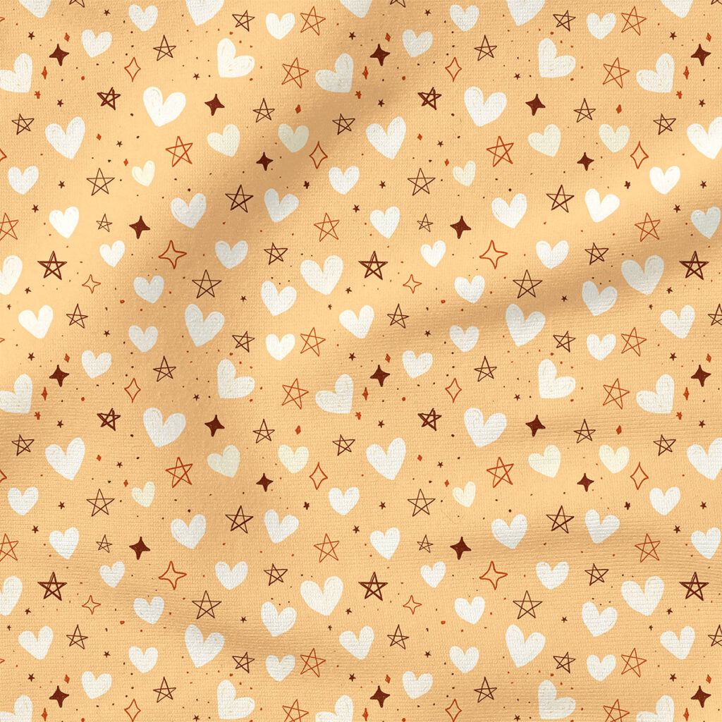 Hearts and Stars (Tan) | Holiday