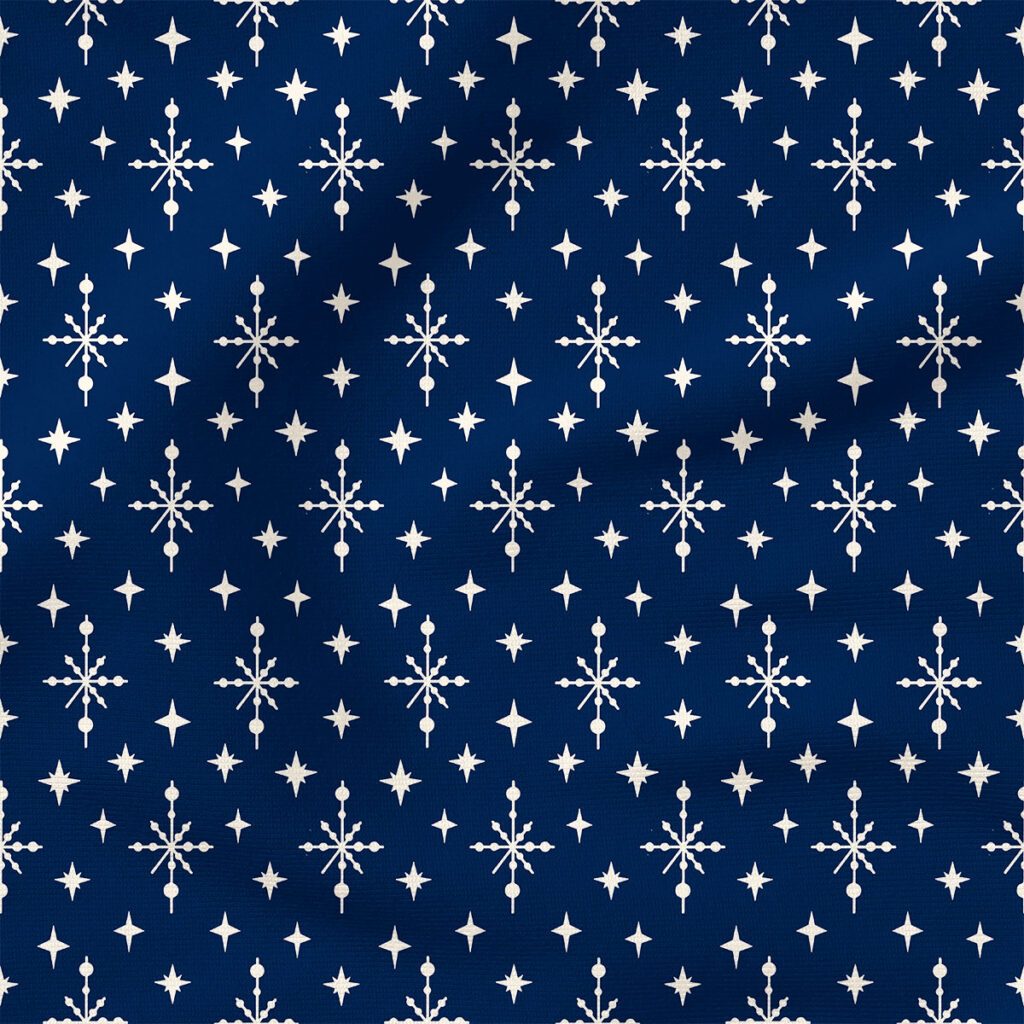 Christmas Night (Navy) | Christmas Fabric Design | Ashes + Ivy