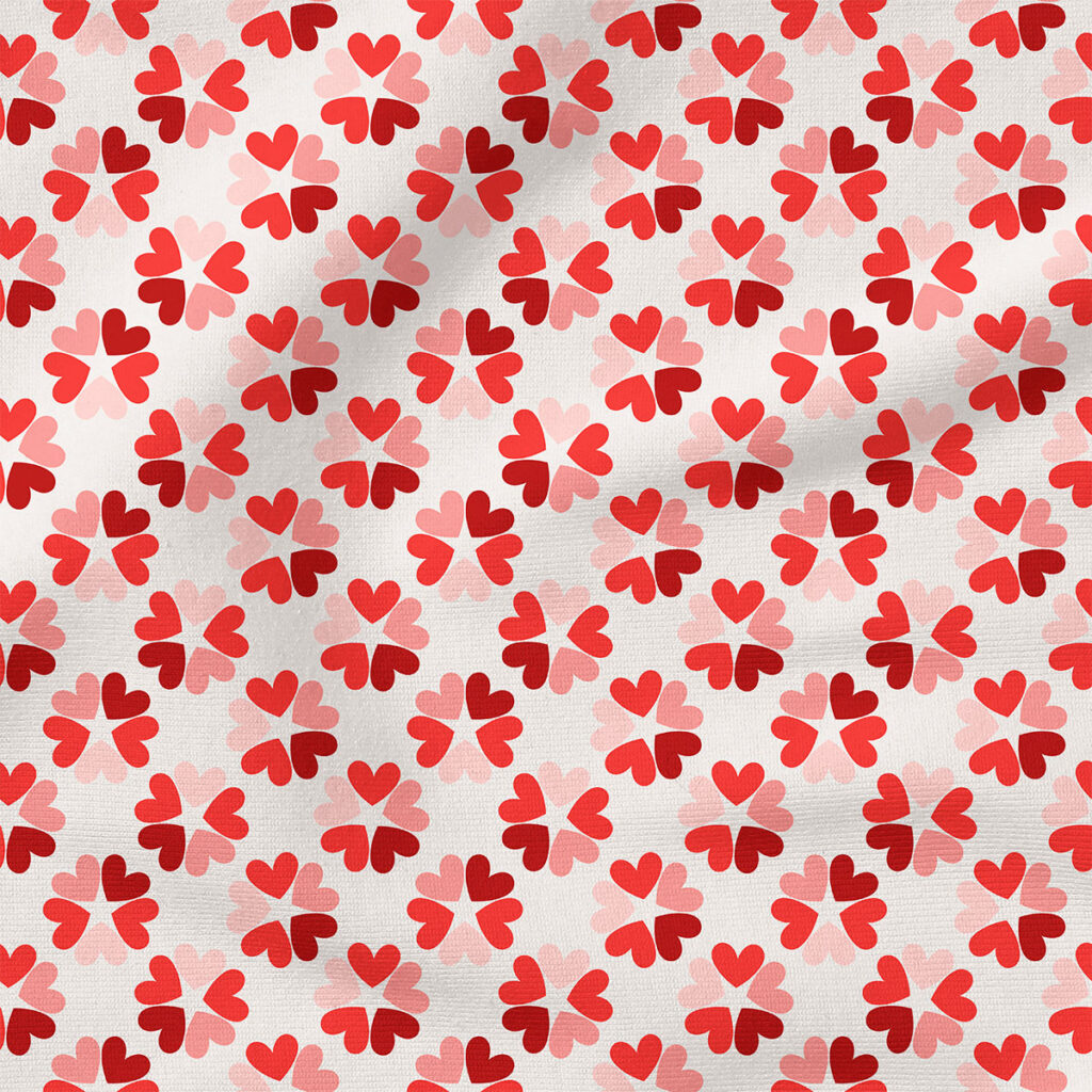 Bursting Hearts (Red) | Valentine's Day Fabric Design | Ashes + Ivy