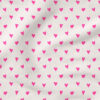 Dainty Hearts (Hot Pink on White) | Valentine's Day Fabric Design | Ashes + Ivy