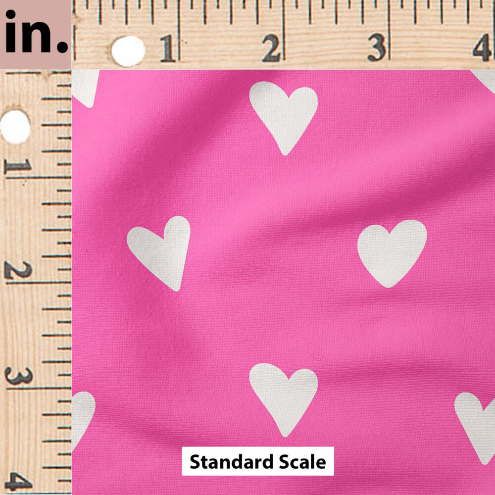 Ruler Scale for Dainty Hearts (White on Hot Pink) by Ashes + Ivy