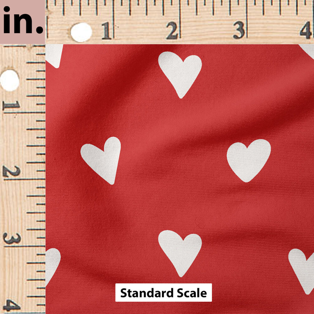 Ruler Scale for Dainty Hearts (White on Red) by Ashes + Ivy