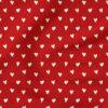 Dainty Hearts (White on Red) | Valentine's Day Fabric Design | Ashes + Ivy