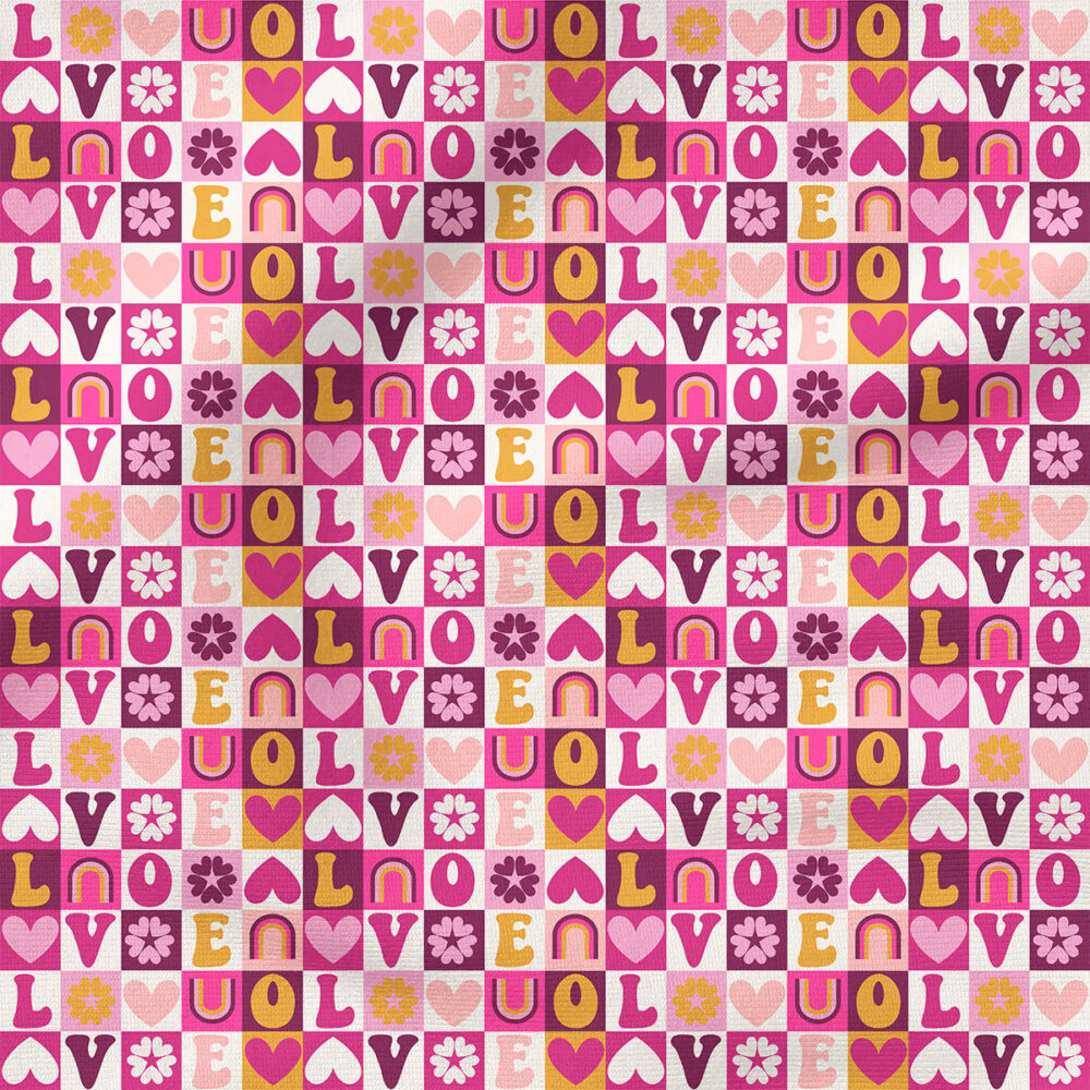 Game of Love (Purple) | Valentine's Day Fabric Design | Ashes + Ivy