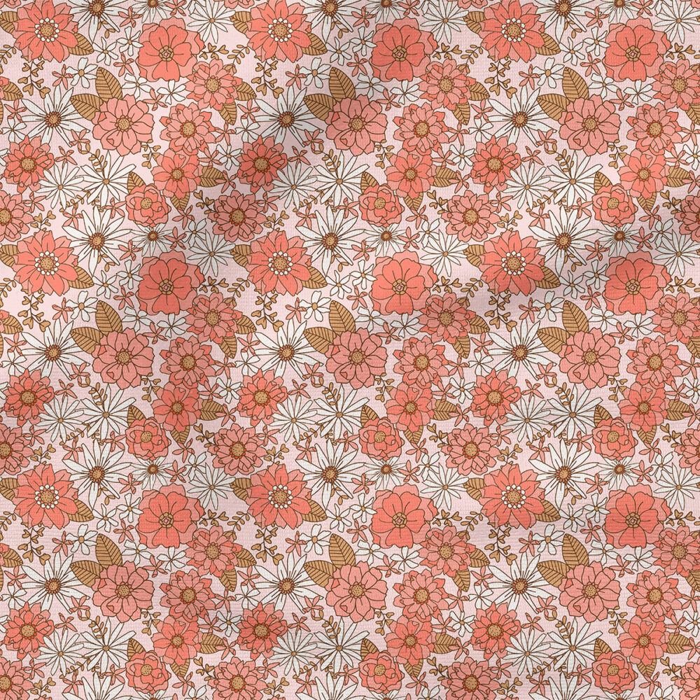 Love's in Bloom (Pink) | Valentine's Day Fabric Design | Ashes + Ivy