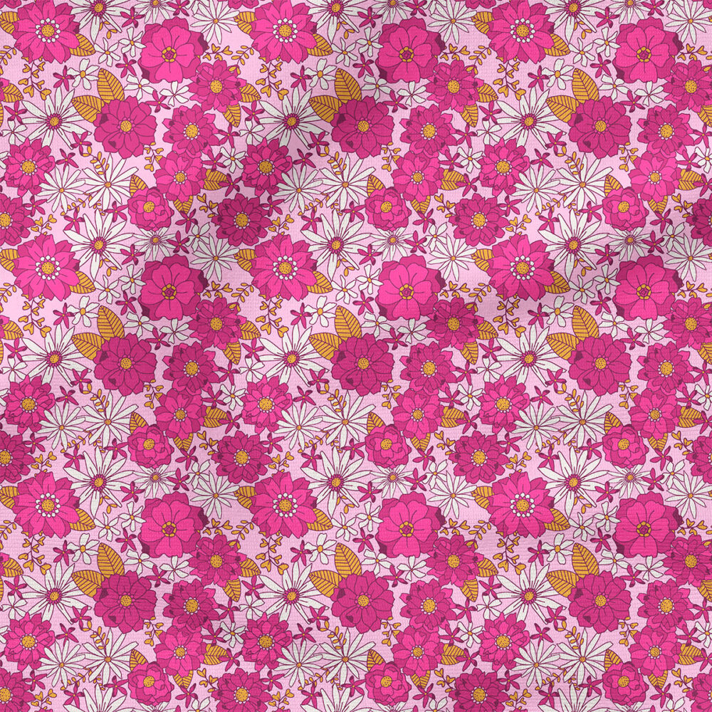 Love's in Bloom (Purple) | Valentine's Day Fabric Design | Ashes + Ivy