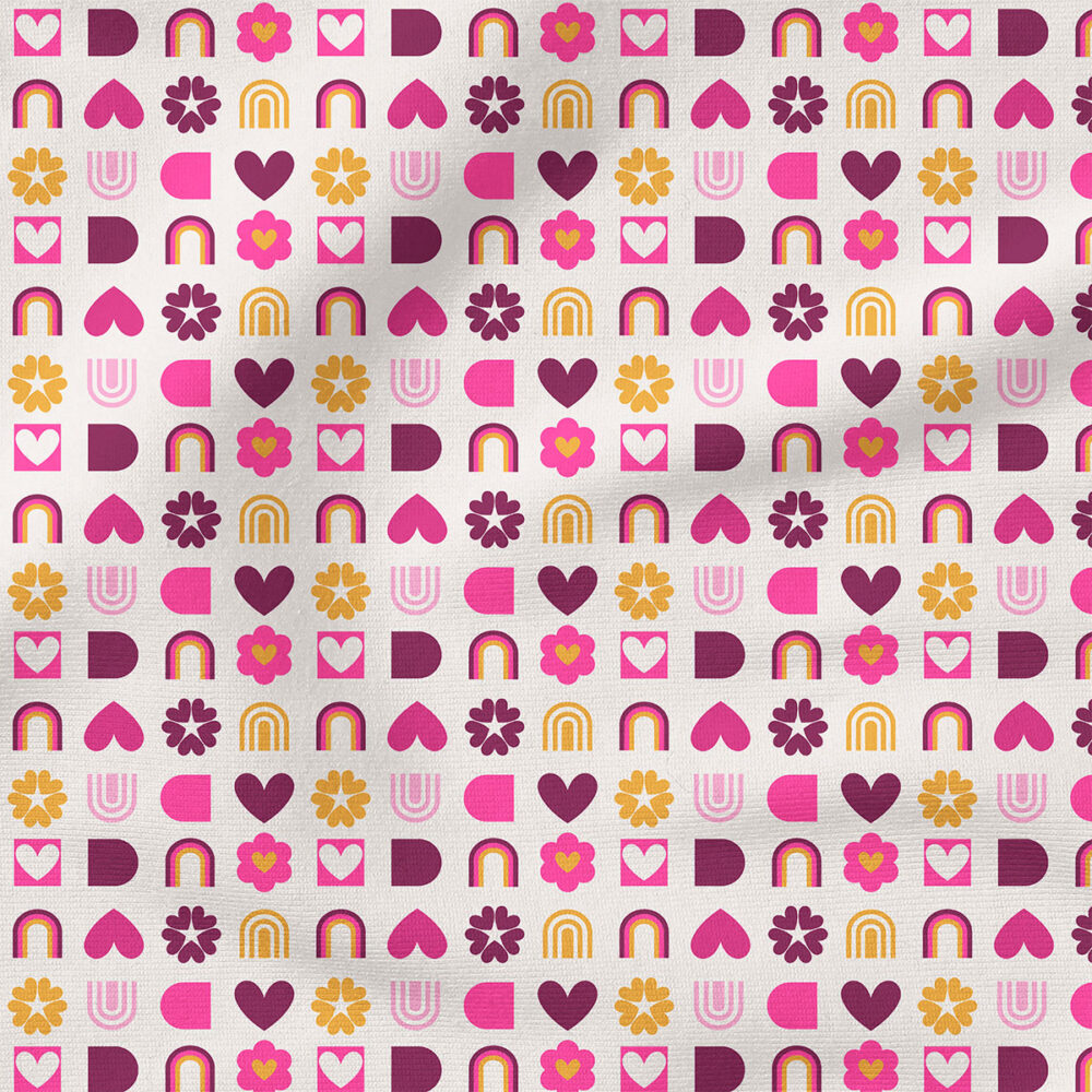 Piece of my Heart (Purple) | Valentine's Day Fabric Design | Ashes + Ivy