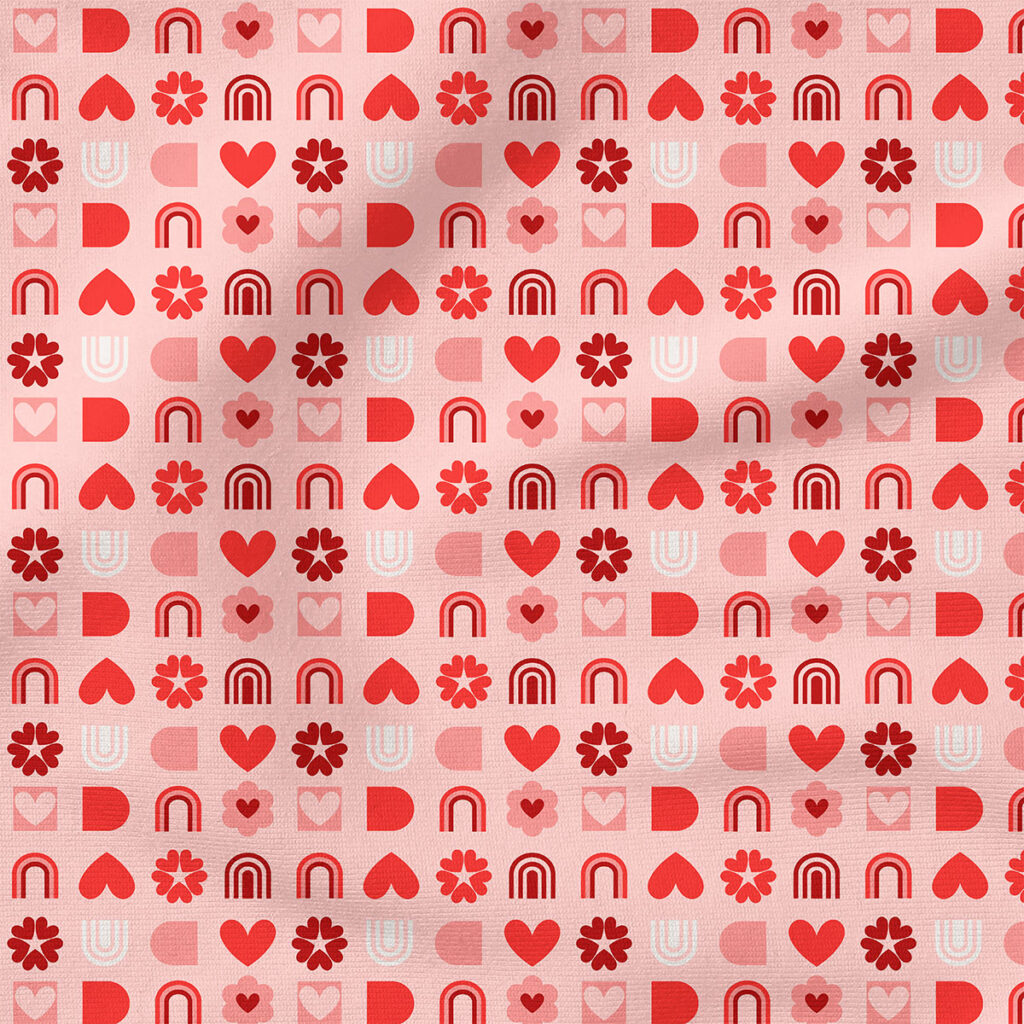 Piece of my Heart (Red) | Valentine's Day Fabric Design | Ashes + Ivy