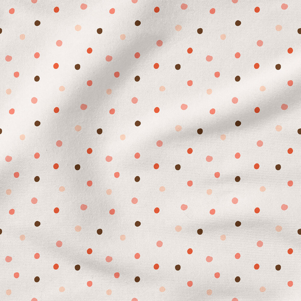 Polka Dots (Peach on Cream) | Valentine's Day Fabric Design | Ashes + Ivy