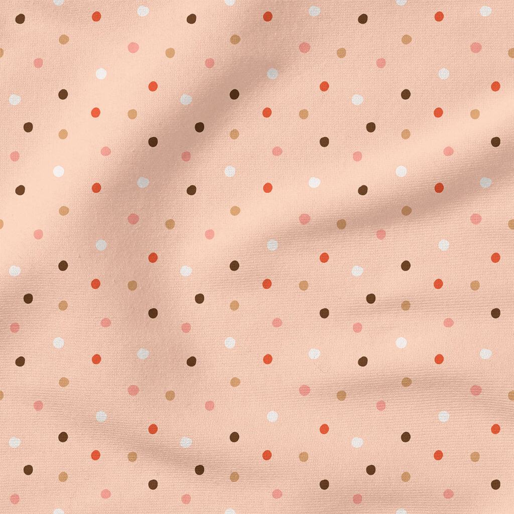 Polka Dots (Peach) | Valentine's Day Fabric Design | Ashes + Ivy