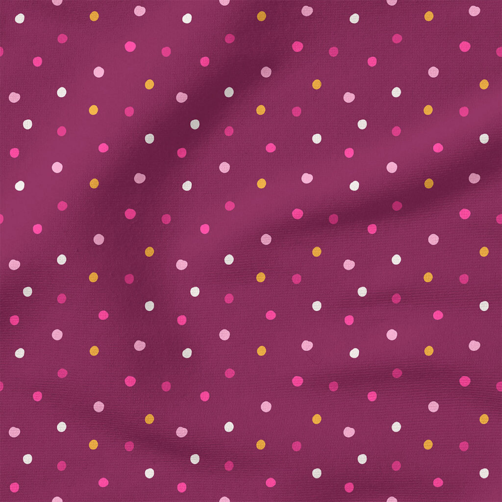 Polka Dots (Plum) | Valentine's Day Fabric Design | Ashes + Ivy