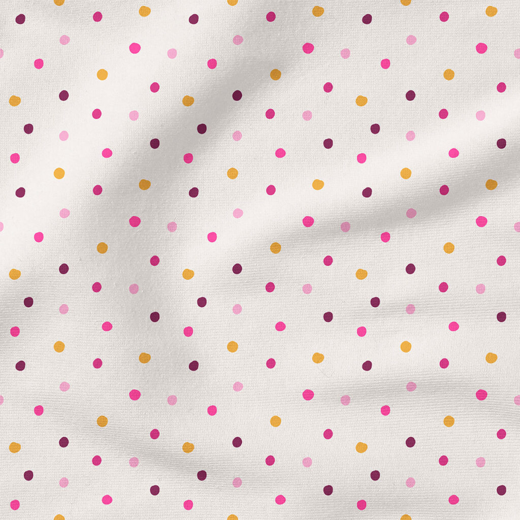 Polka Dots (Purple on Cream) | Valentine's Day Fabric Design | Ashes + Ivy